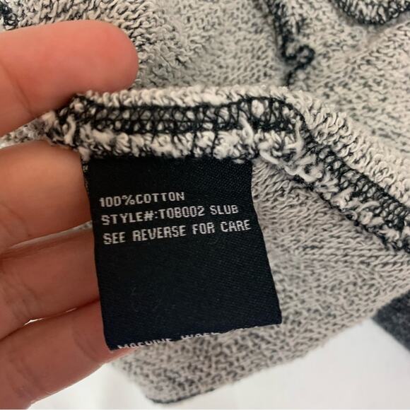 Blanc Noir asymmetrical jacket women's small gray grunge moto waterfall distress - Picture 10 of 12